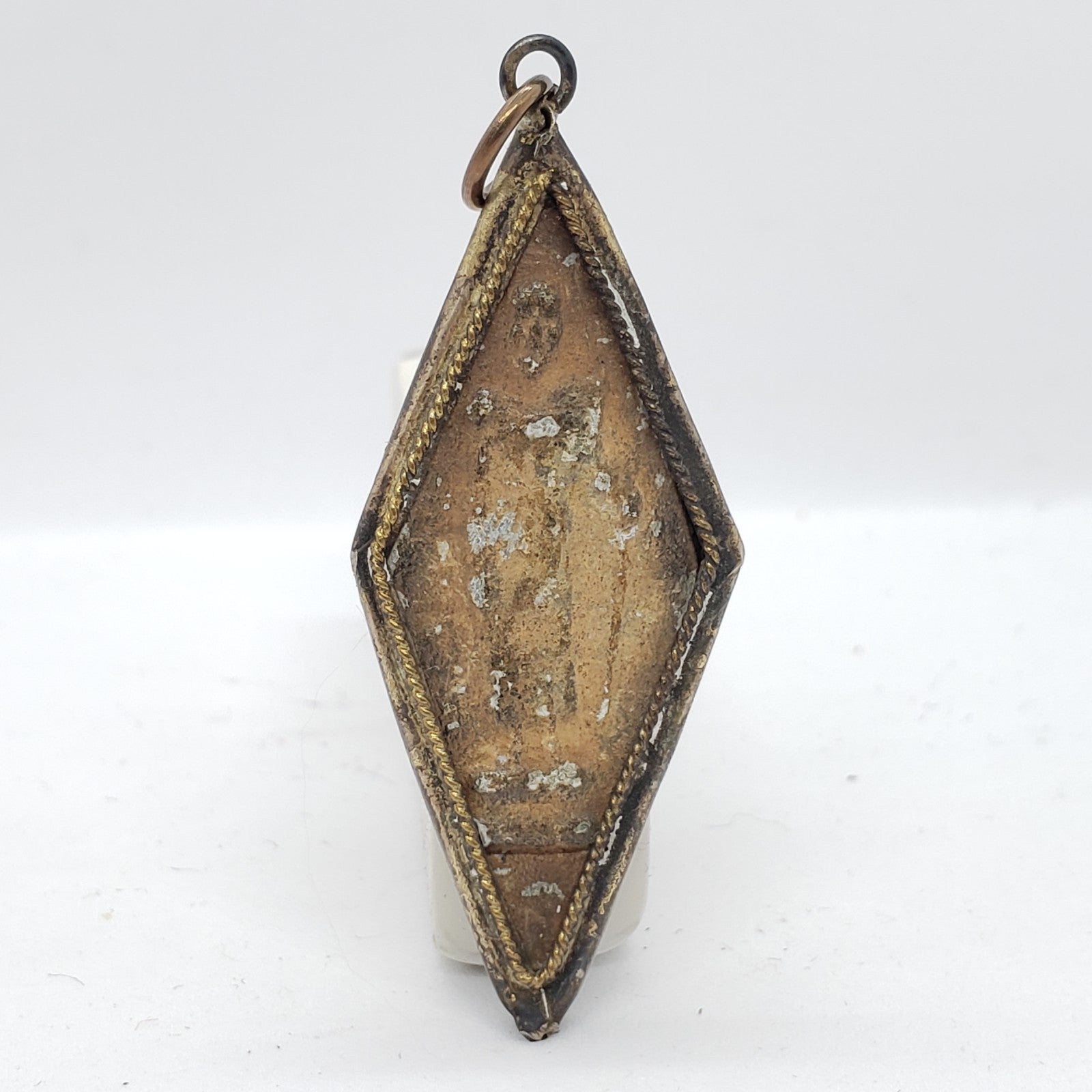 Buddha standing in temple Pendant handmade Tibet #3