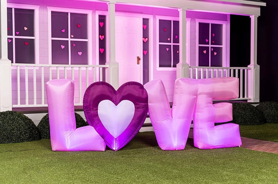9 FT Inflatable Long Love Letters with LED Lights