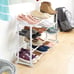 4-Tier 20 Pair Floor Shoe Rack - White - Resin