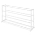 4-Tier 20 Pair Floor Shoe Rack - White - Resin