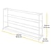4-Tier 20 Pair Floor Shoe Rack - White - Resin