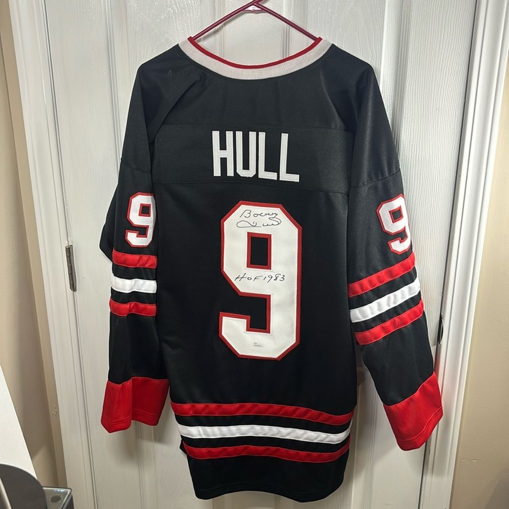 Bobby Hull Chicago Blackhawks Signed HOF 1983 Jersey