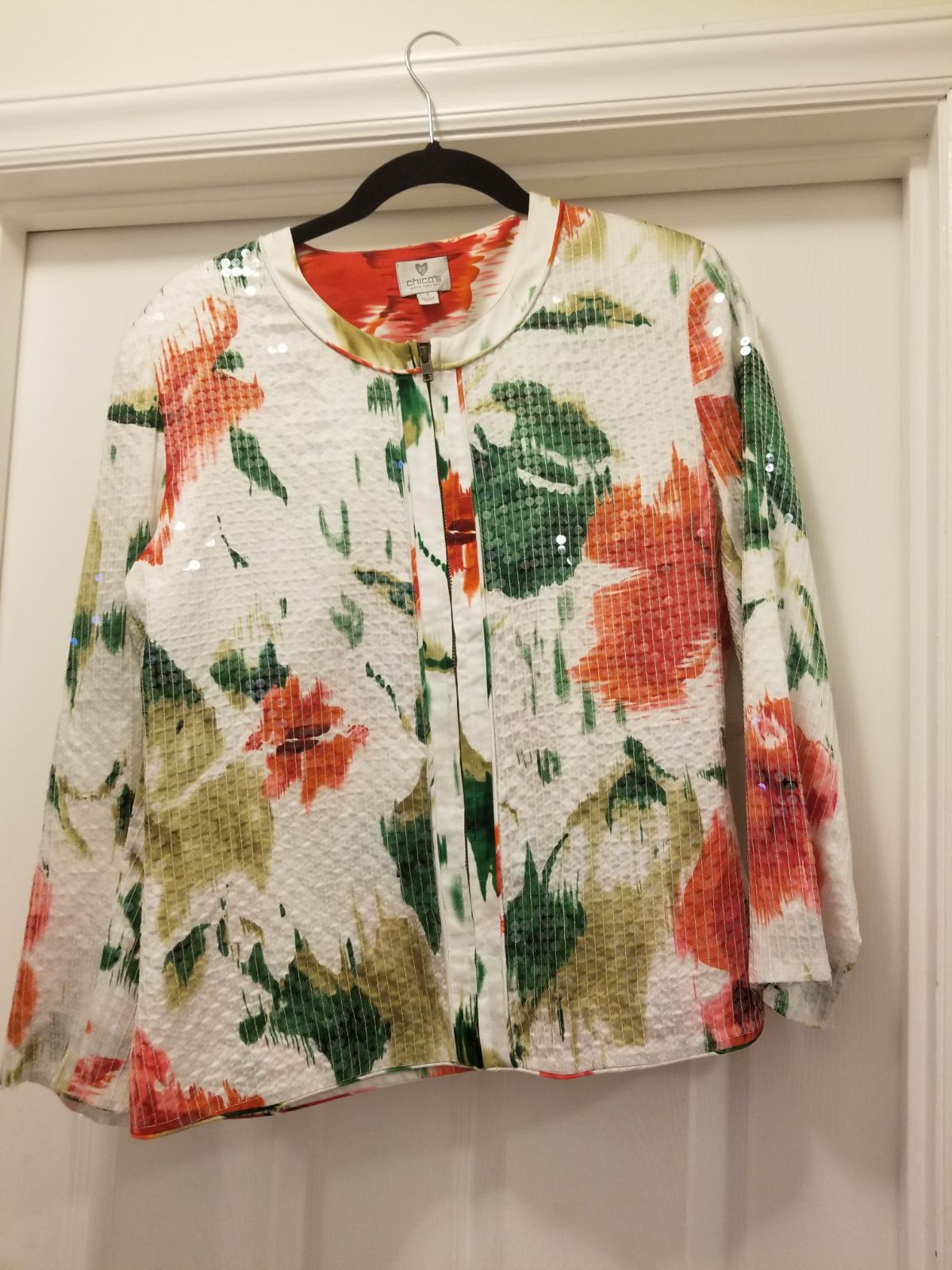 Sequin floral jacket