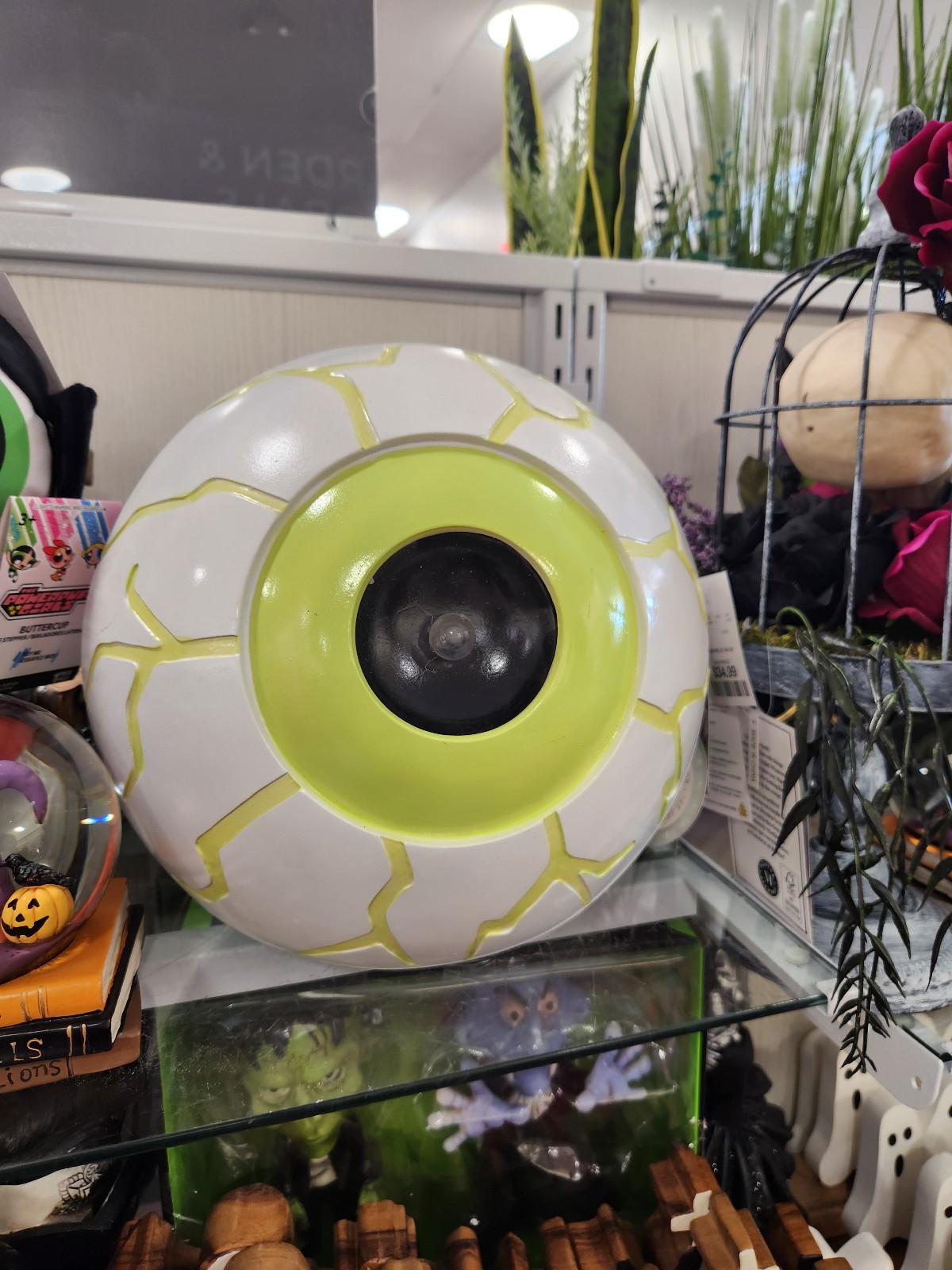 Halloween summerween green eye light up decoration Homegoods TJMAXX lamp