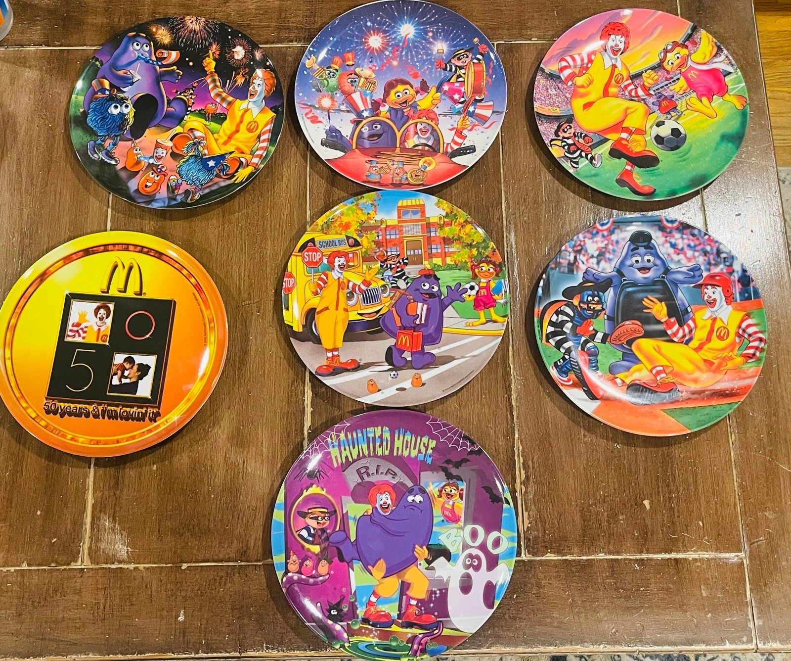 Vintage McDonalds Collectors Plates Set of 7