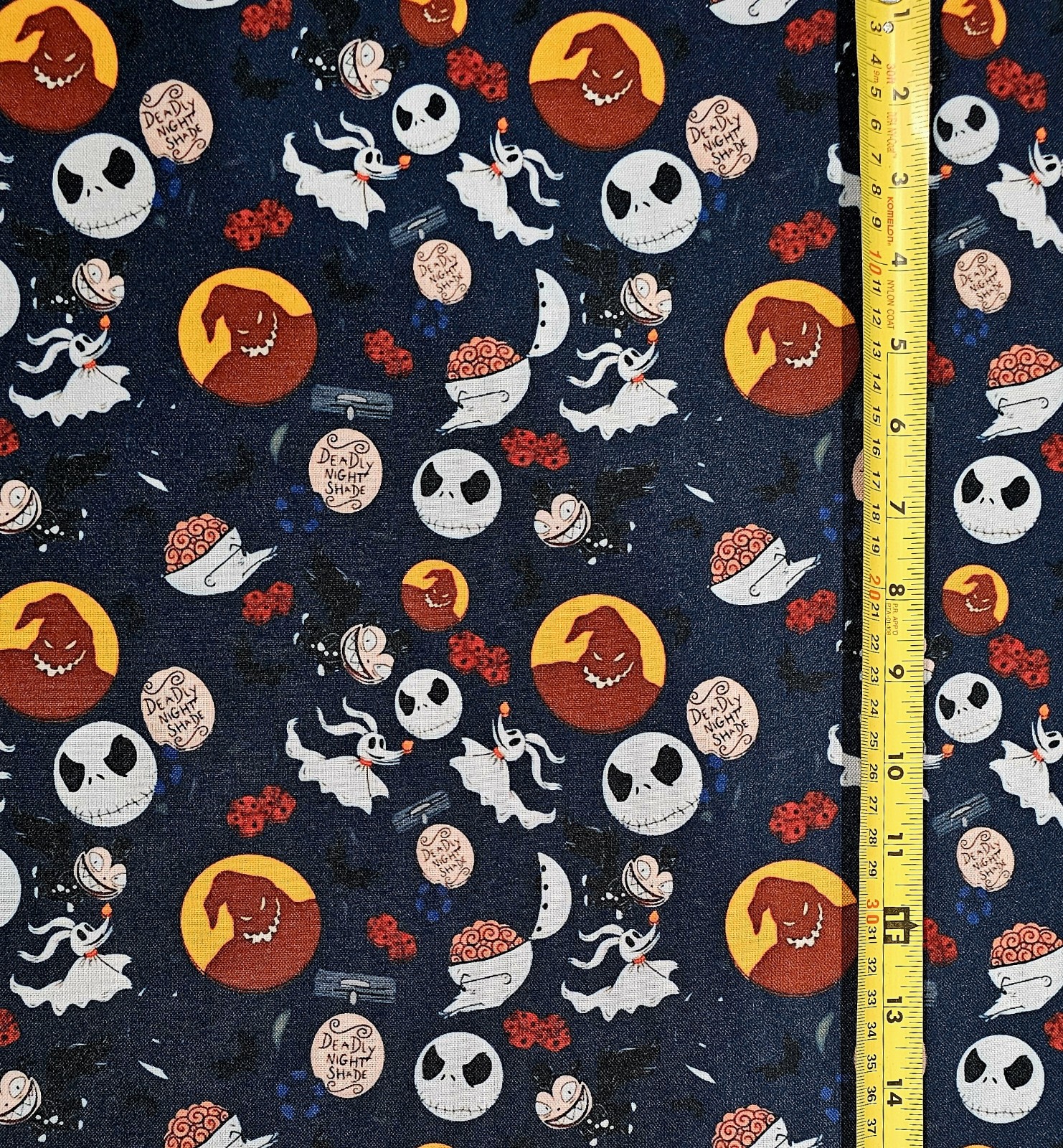 NIGHTMARE BEFORE CHRISTMAS 1 YARD FABRIC (36 X58 ) BRAND NEW