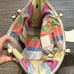 Coach Hampton Floral Applique Straw Weekend Coral White Tote Shoulder Bag 19347