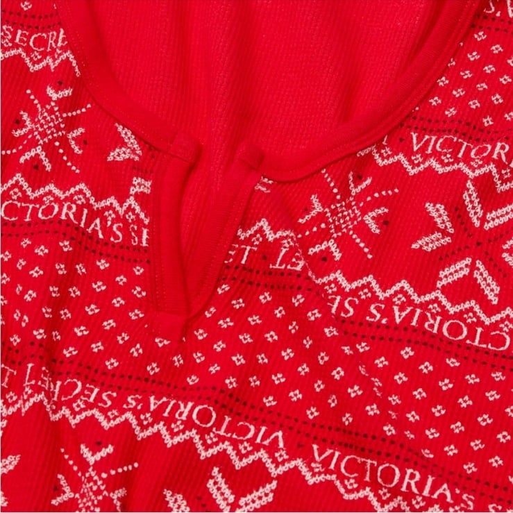 VICTORIA'S SECRET Thermal Long Pajama Set, Victoria’s Secret Cabin Pajamas