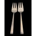 2 REED & BARTON Barclay 18 8 Stainless, 1982 Medium Solid Cold Meat Serving Fork