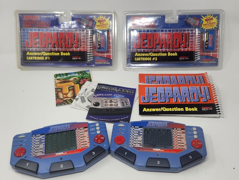 Vtg Tiger Electronic Handheld Jeopardy Bundle