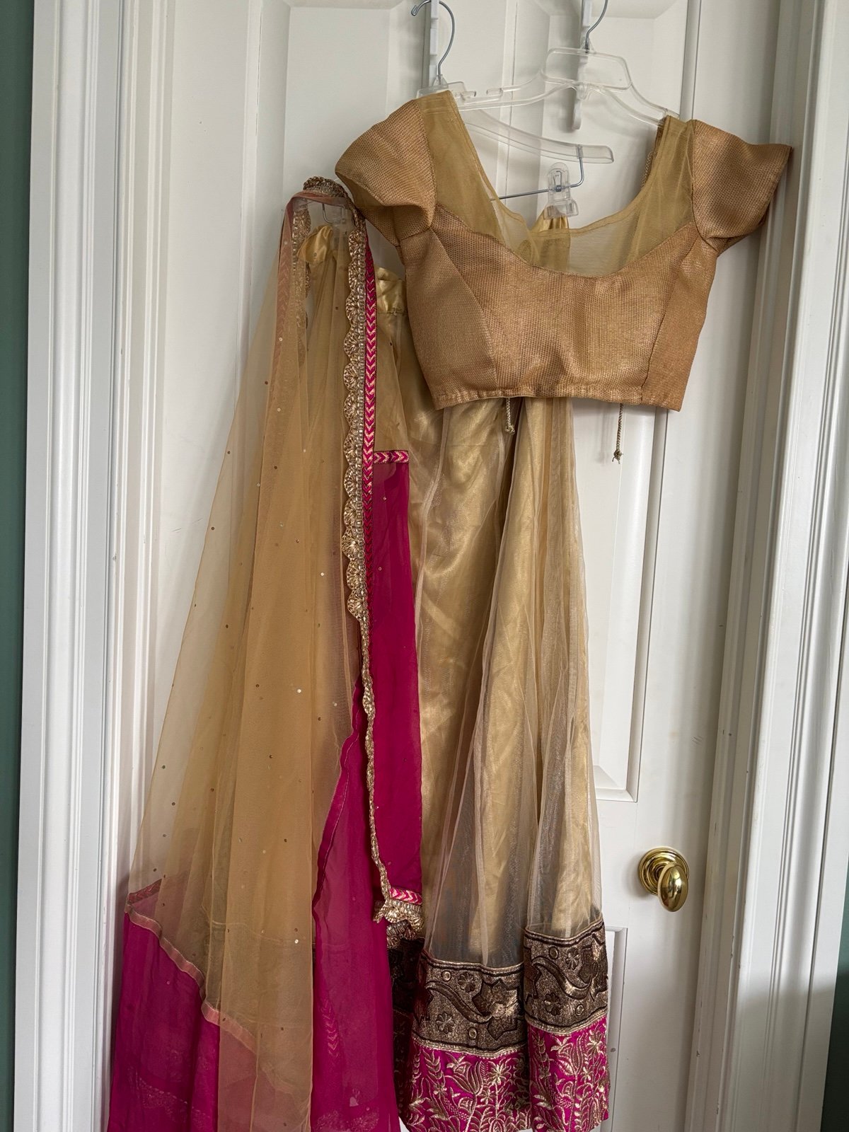 Lehenga Choli and Dupatta, Readymade lengha Medium size, fully stitched.