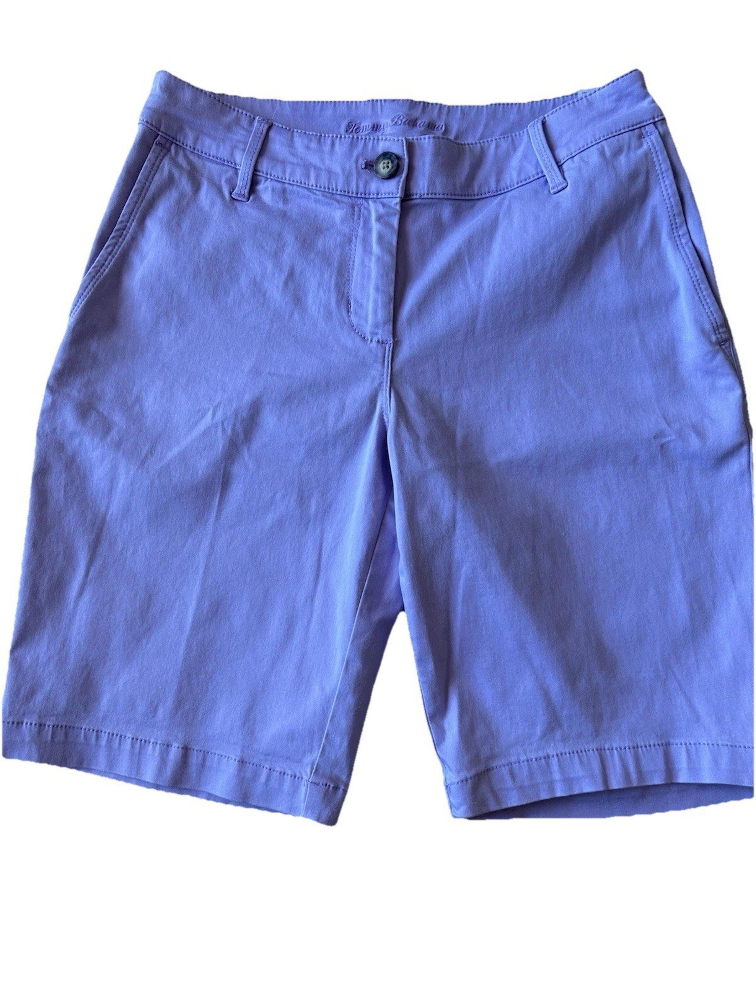 Tommy Bahama Women's 4 Bermuda Shorts Cotton Tencel Pockets Beach Preppy 80s 90s