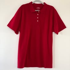 Lands End 2X Womens Polo Shirt Red Short Sleeve 100% Cotton NEW