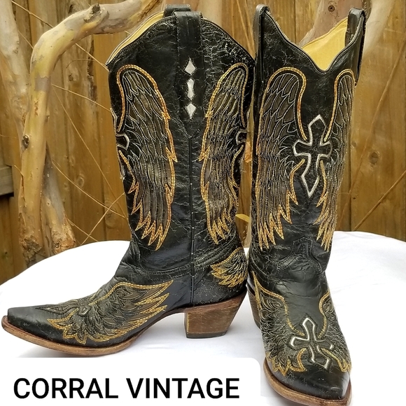 Women's CORRAL Vintage Angel Wings Western cowboy cowgirl boho boots