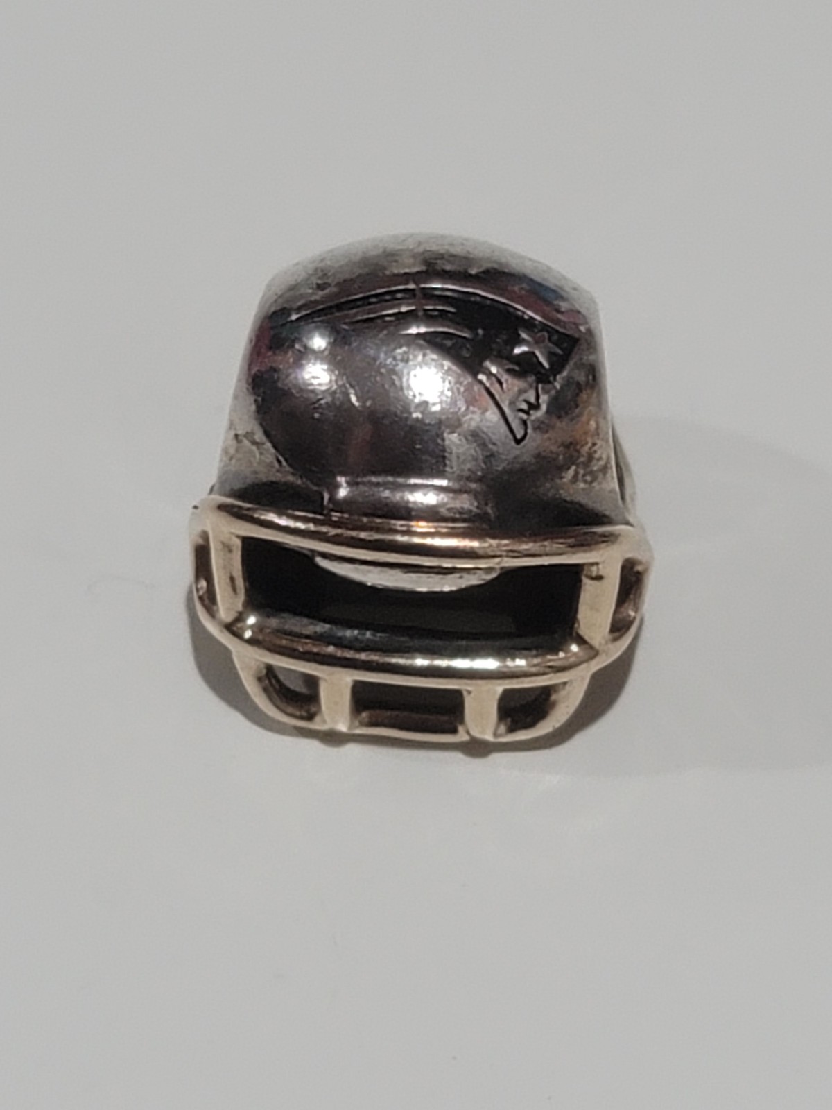 100% Authentic Pandora Exclusive New England Patriots Football Helmet Charm
