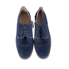 Banana Republic Mens Blue Lace Up Suede Oxford Dress Shoes Size 12