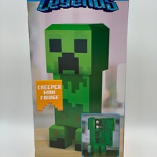 Minecraft Green Creeper Body 12 Can Mini Fridge 8L 2 Door Ambient Lighting 25.2”