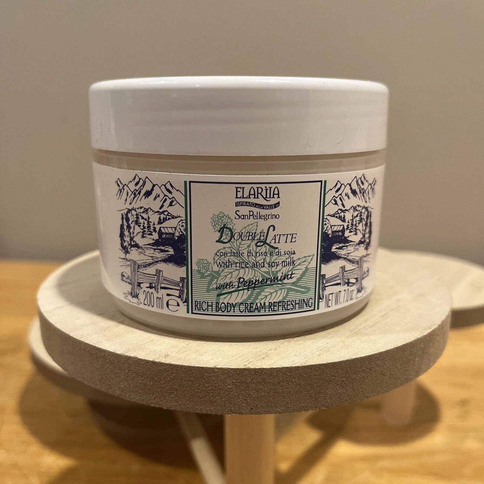 Perlier Elariia Rich Body Cream Double Latte with Peppermint 7.0 Oz ~ Sealed
