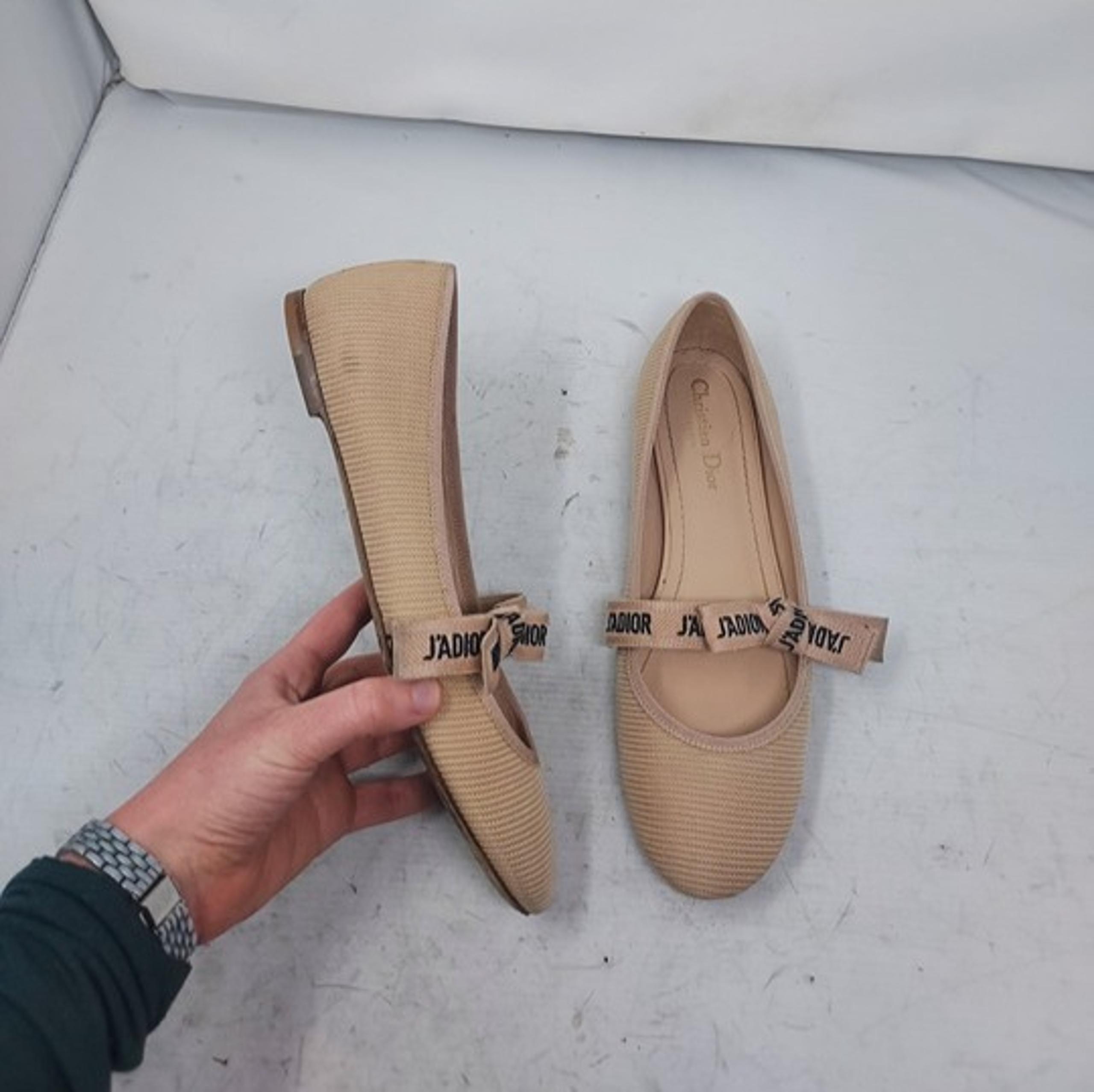 Christian Dior J'Adior Cream Nude Miss J Ballerina Flat Shoe