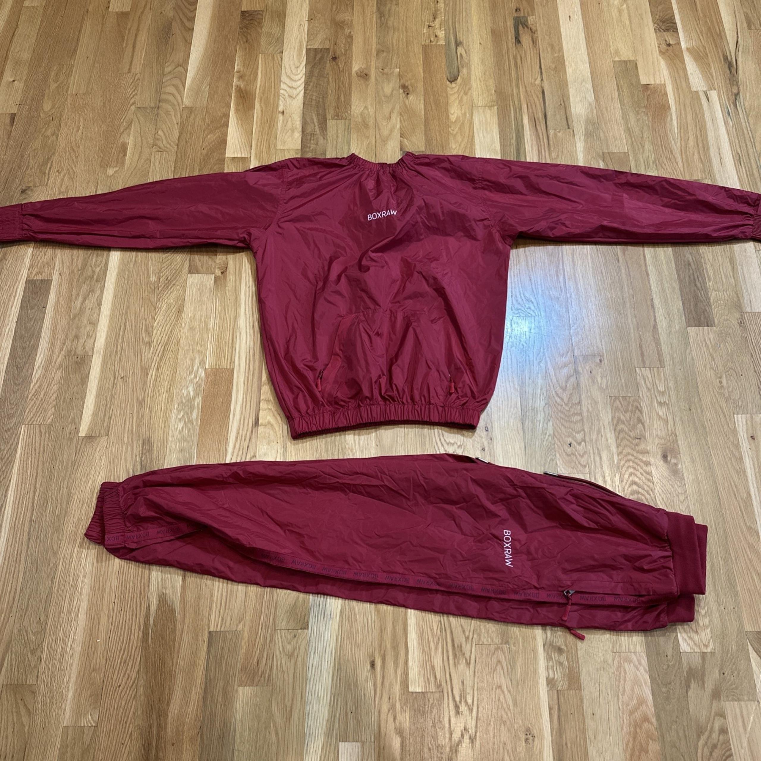 BOXRAW Sauna Suit Men's Size Med Suit Set Blue Pants & Pullover. Perfect Cond