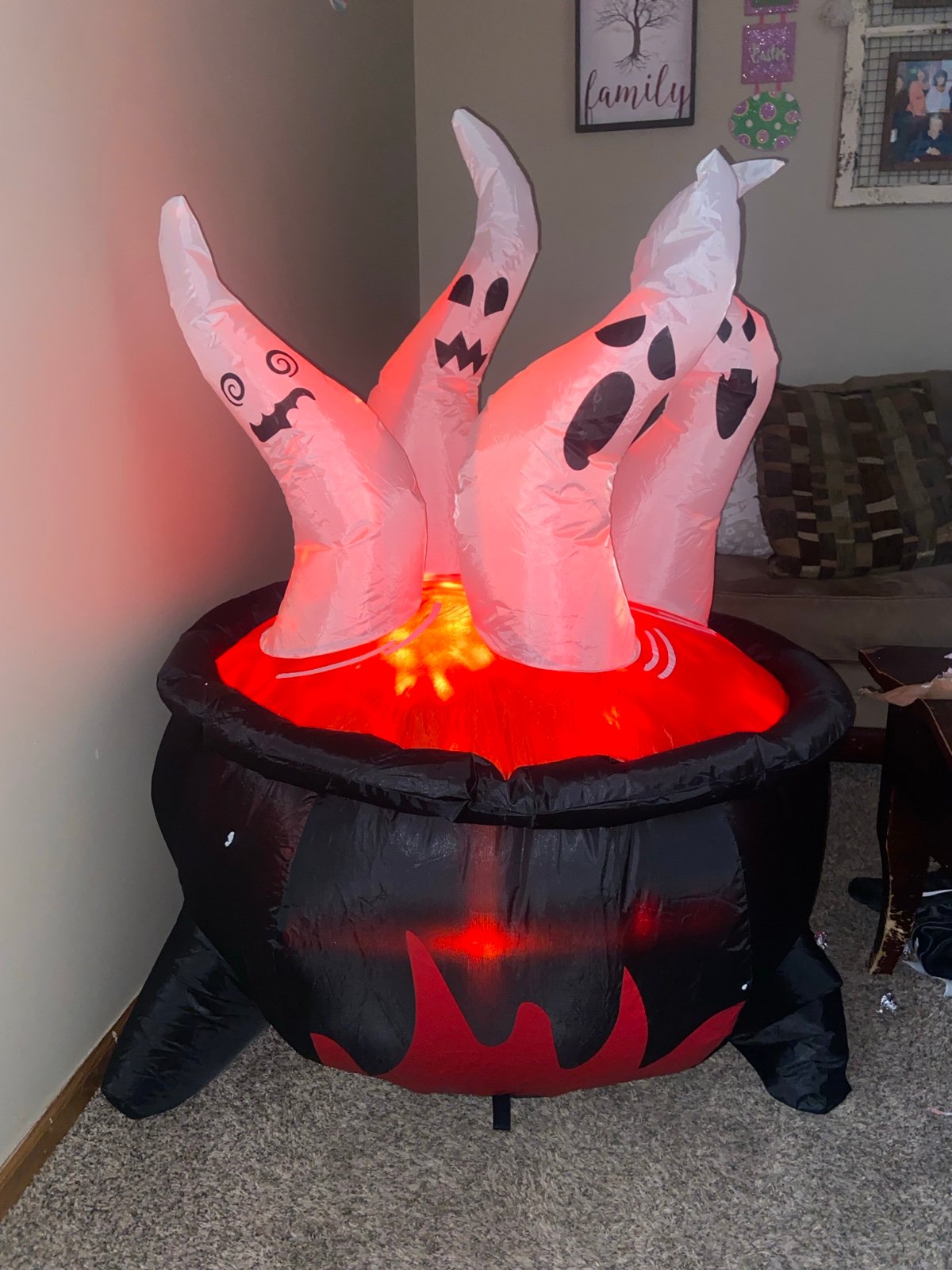 New Halloween Inflatable ghost in cauldron