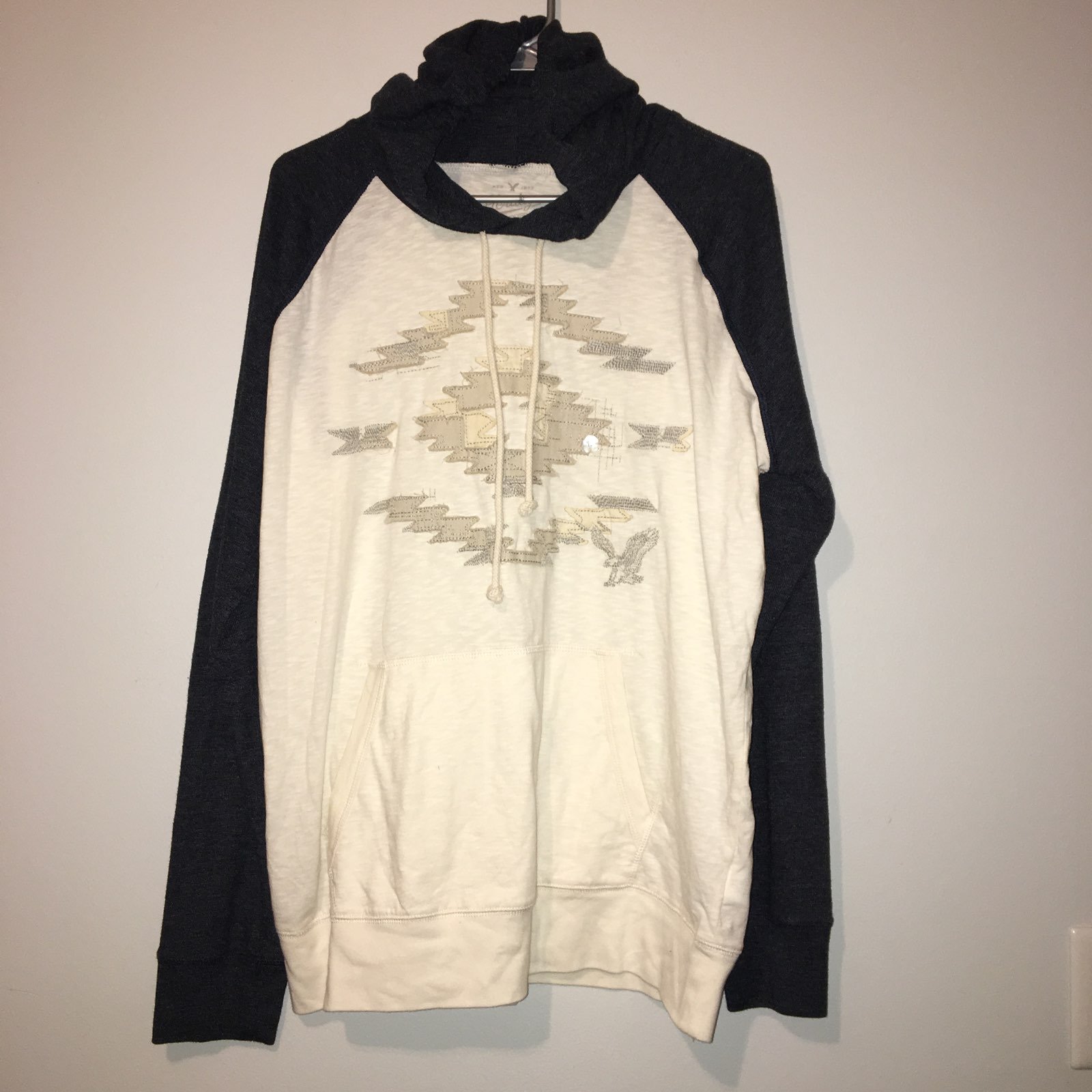 American eagle mens thermal hoodie shirt