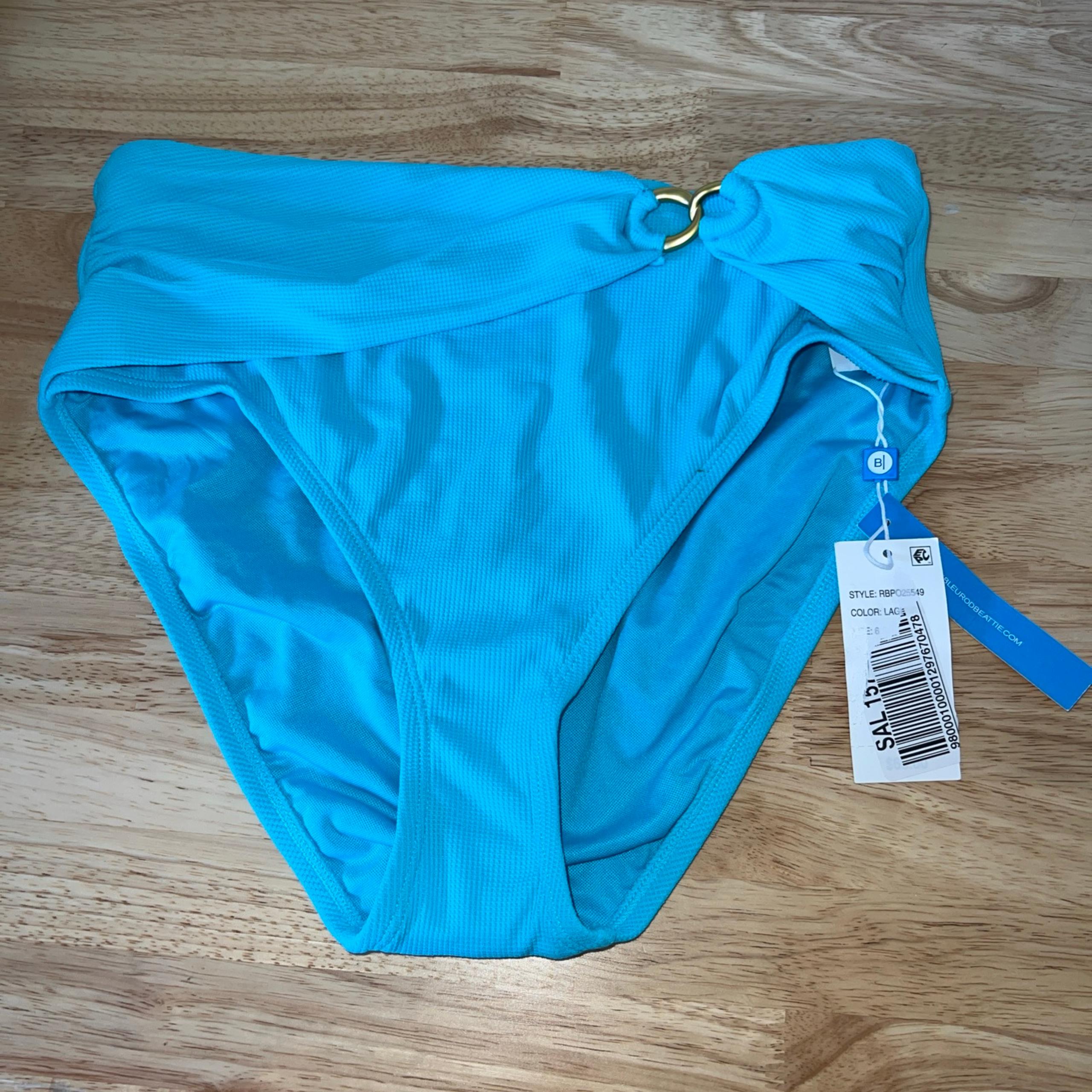 Bleu Rod Beattie Womens High Waist Bikini Bottom Bathing Suit Tropic Thunder New