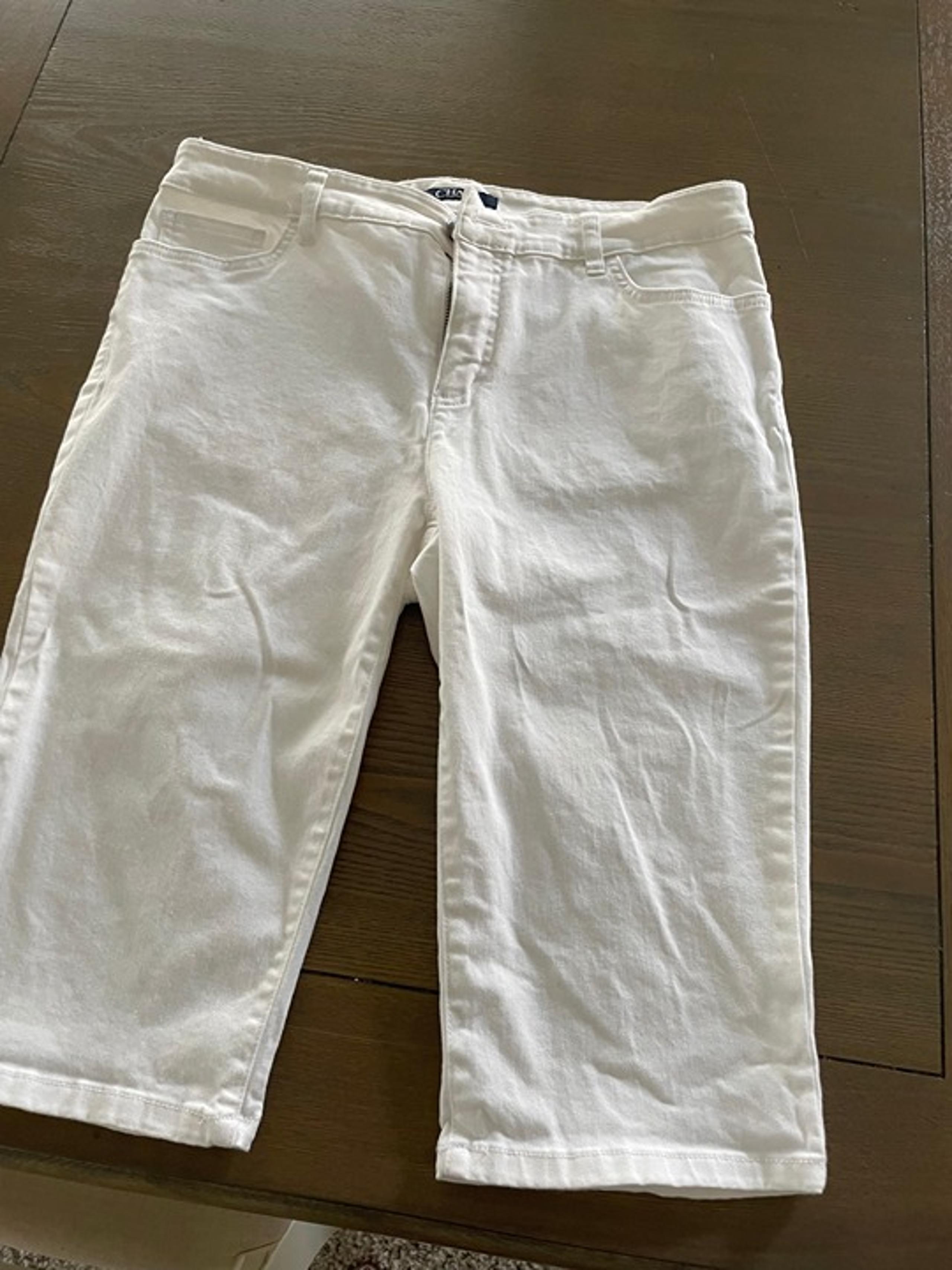Womens Denim Capris Chaps 12P White