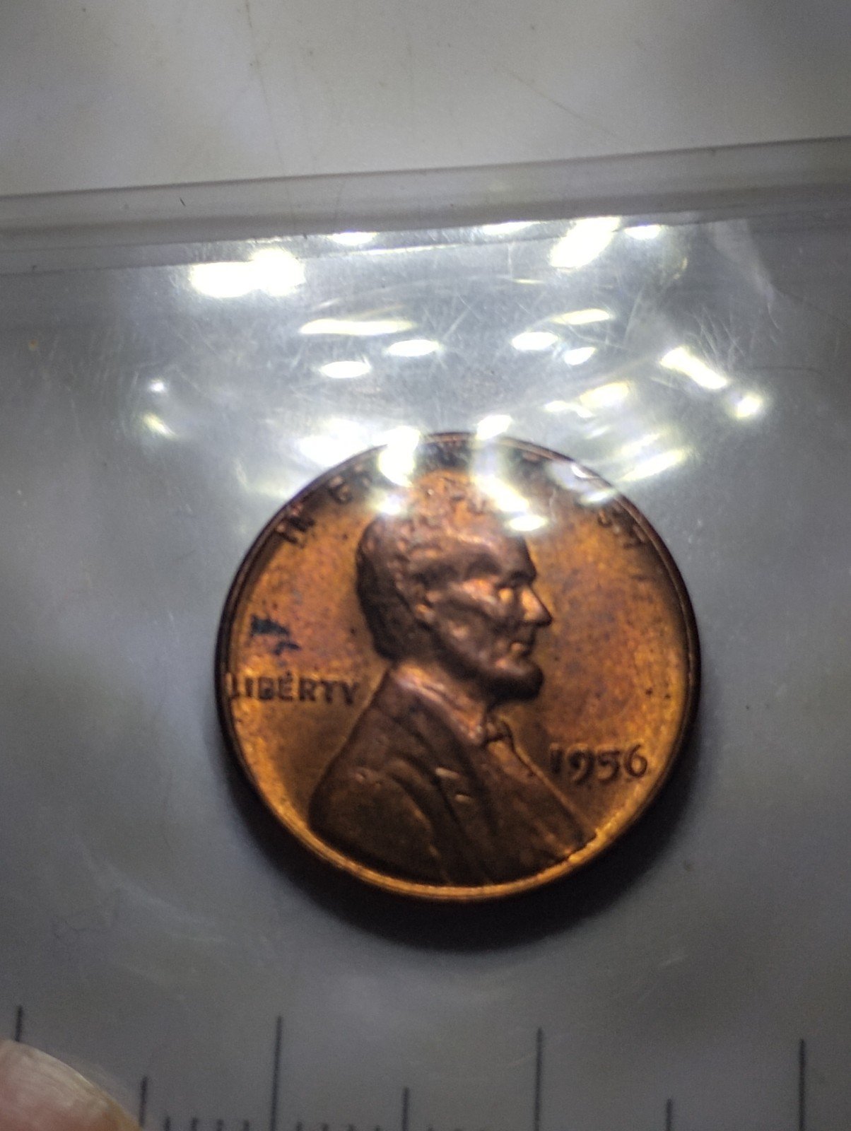 1956 P Lincoln wheat penny Rd VDB