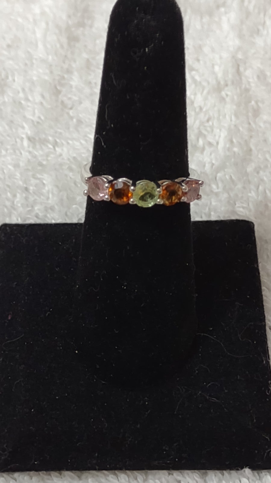 Multi color Tourmaline Ring