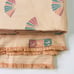 1986 Interior International Fabric Design Scotchgard Peach Fan 13' L x 4' 7 W