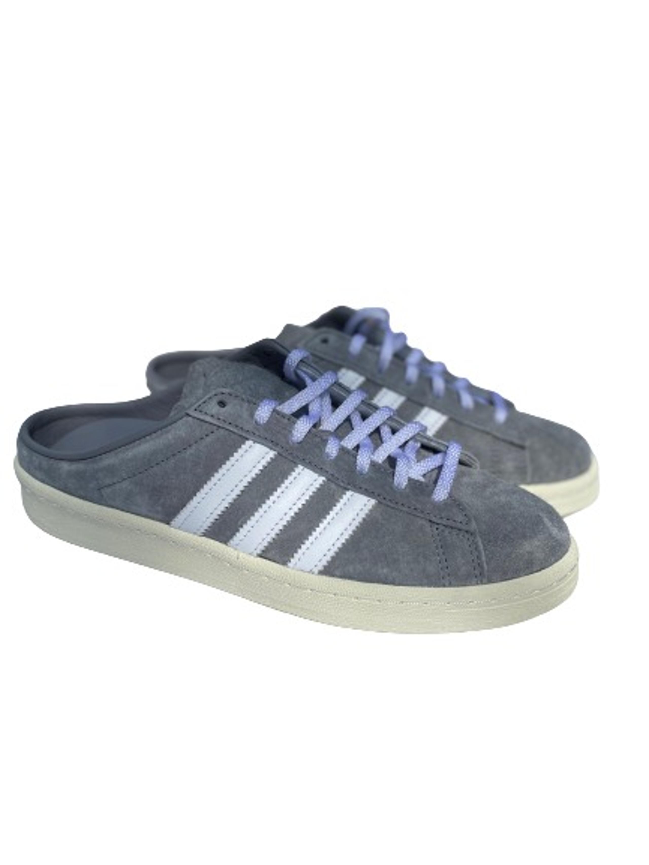 Adidas Originals Campus 80s Mules Grey/White Size 8 Men's Slip On Sneakers NEW!