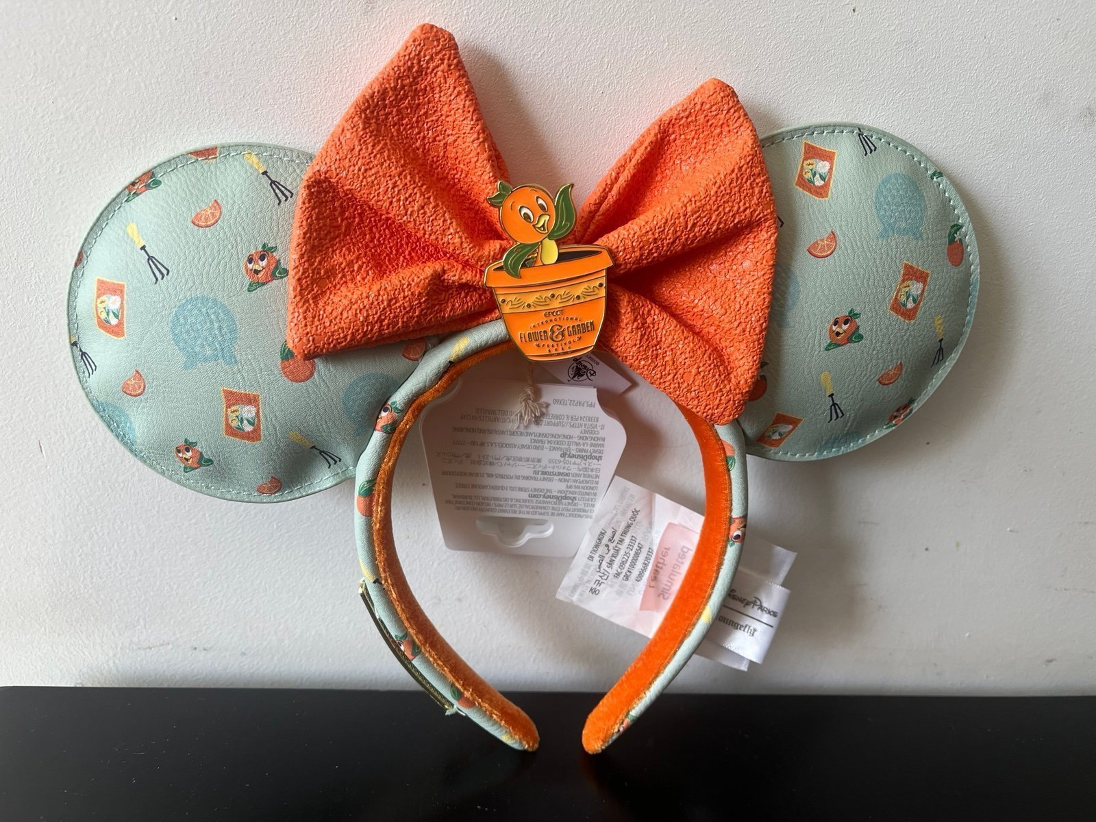 Disney Parks Ear Headband Loungefly Orange Bird Epcot Flower
