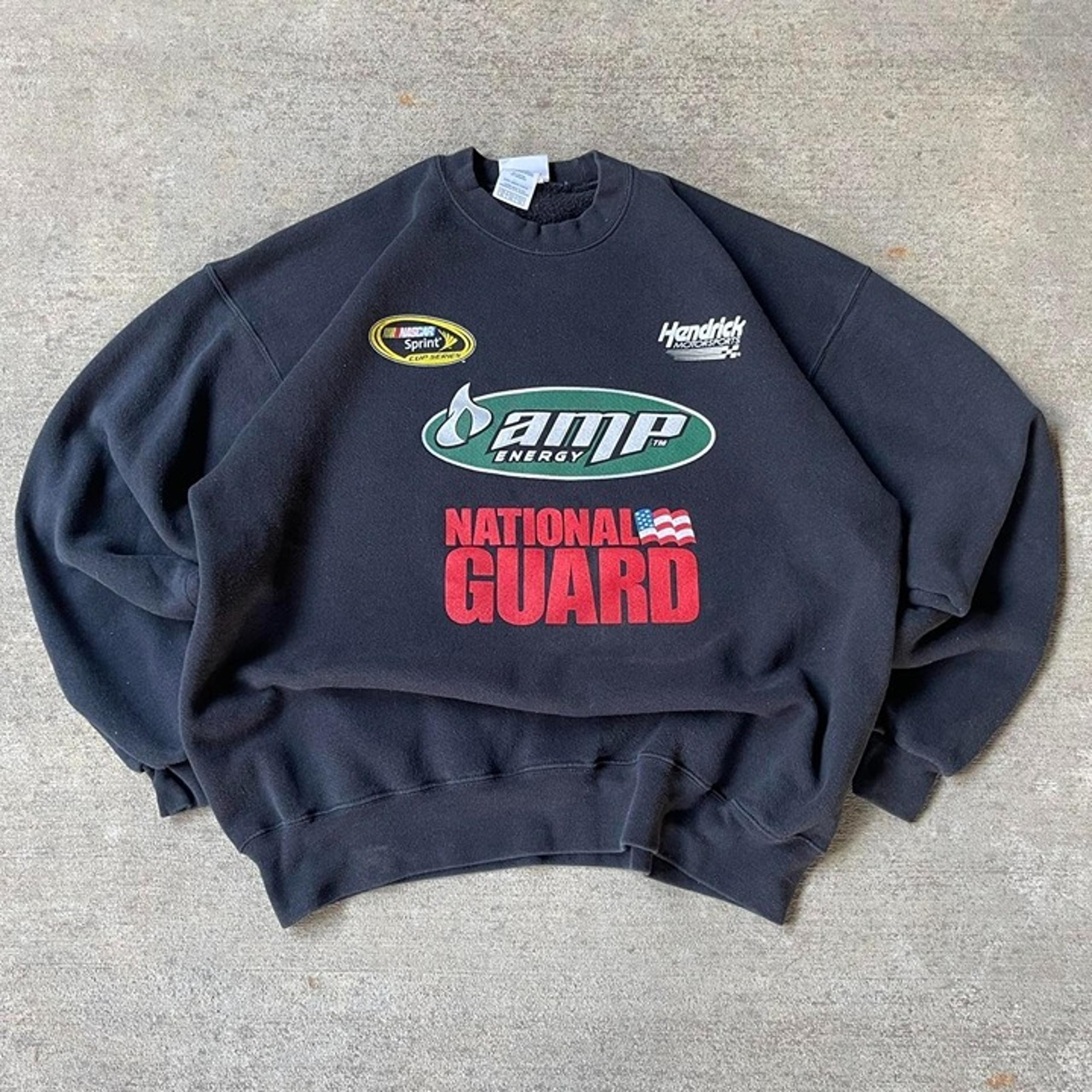 Vintage Baggy Dale Earnhardt Jr NASCAR Chase Authentic Black Sweatshirt