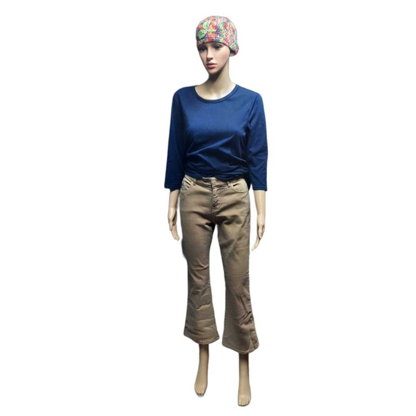 Nili Lotan Women 2 Flare Wide Leg Cropped Pants Brown Tan Flat Front Mid Rise