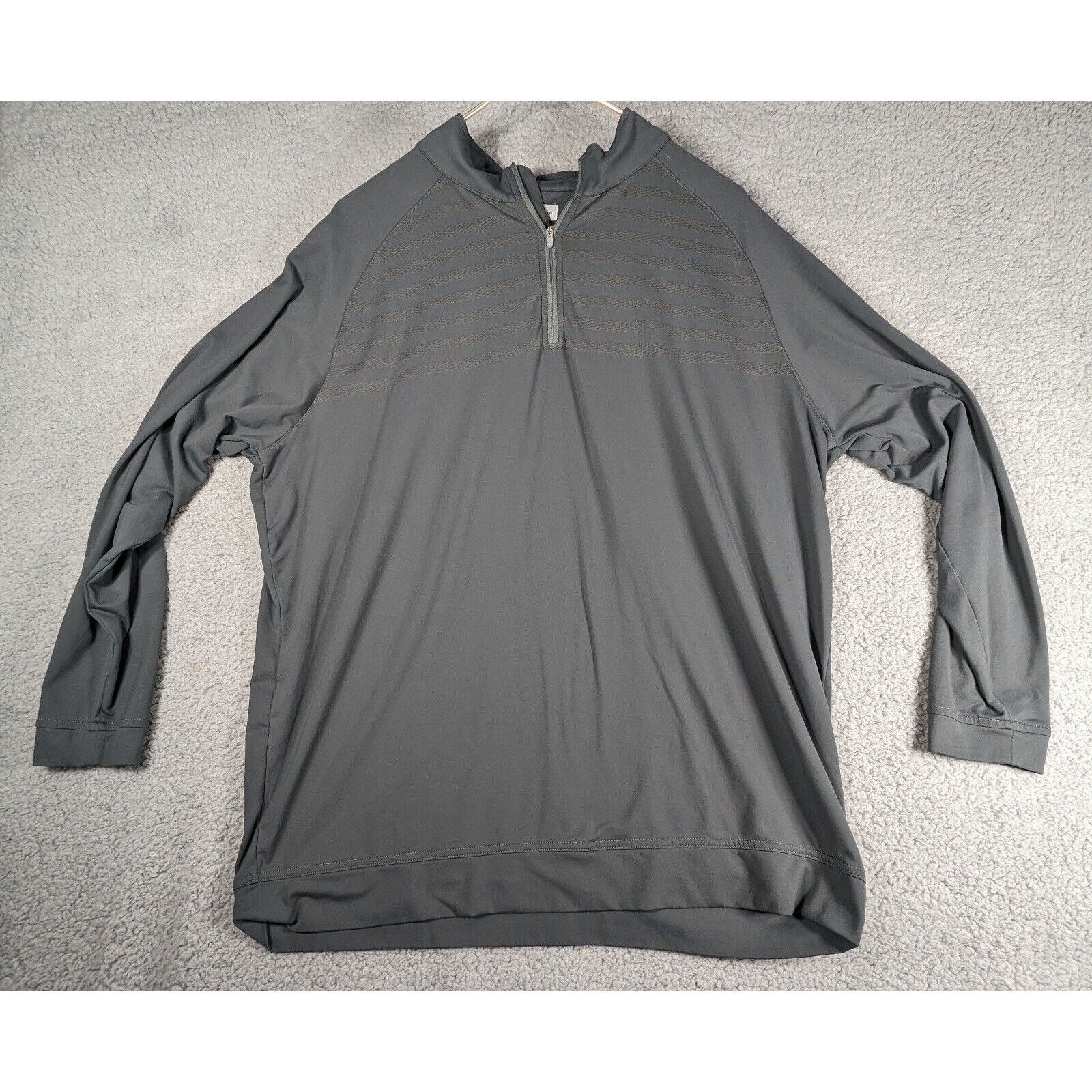 Peter Millar Pullover Mens Size XL 1/4 Zip Performance Shirt Grey Long Sleeve