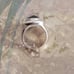 Vintage Sterling Silver and Black Faceted Oval Stone Ring Size 7.5