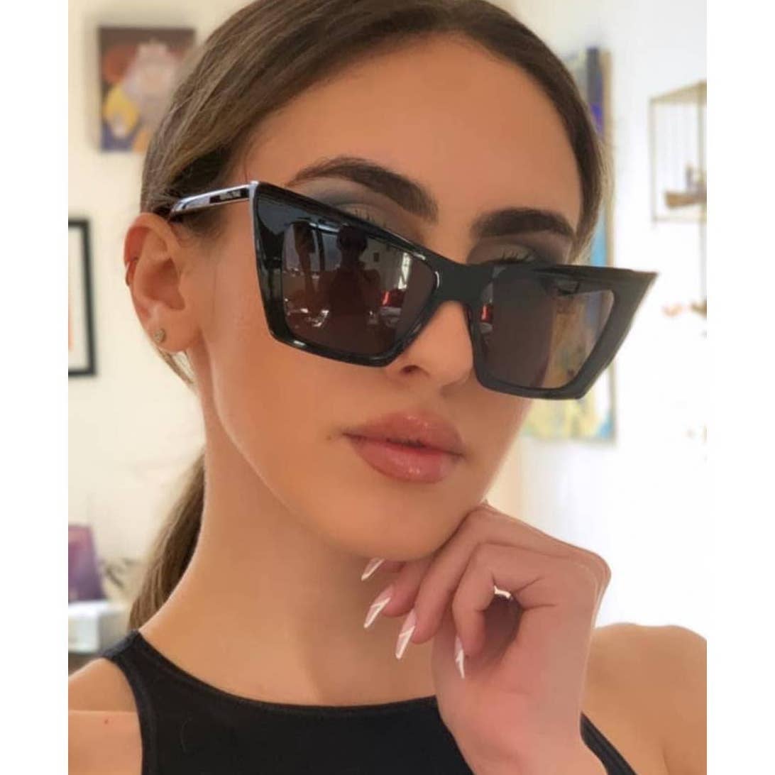 NEW Saint Laurent SL372 Black Cat Eye Sunglasses