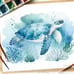 Serene Sea Turtle Canvas Print - Oceanic Art for Home Décor 20*20