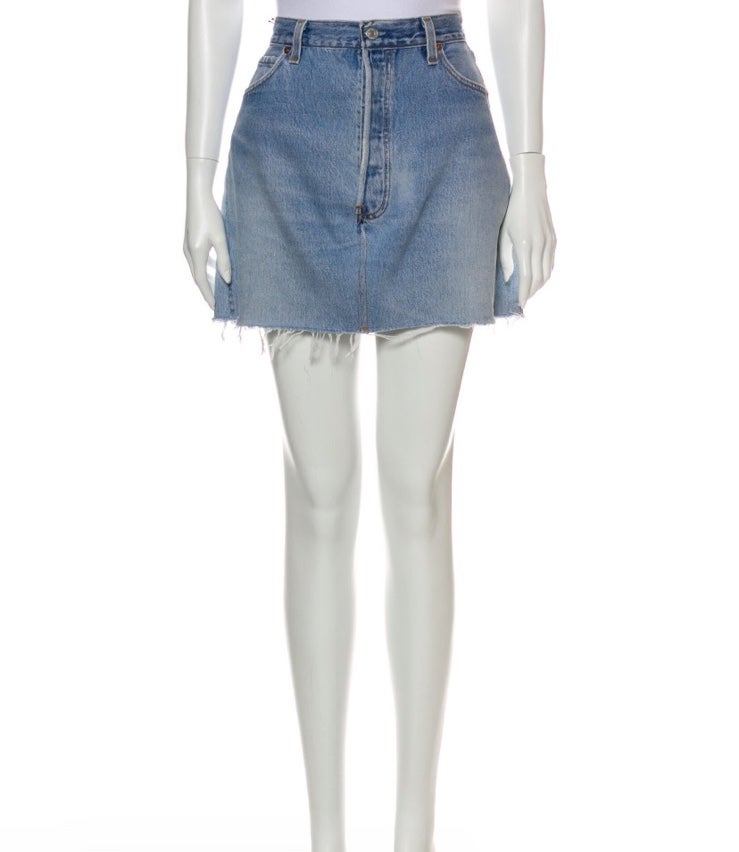 Re/done denim Levi’s skirt