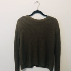 knit sweater with v cut
