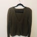 knit sweater with v cut