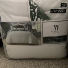 King size safari and white comforter set