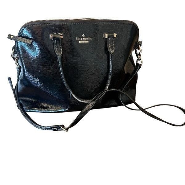 Kate Spade New York Cameron Street Maise satchel, black patent leather *read*