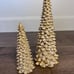Gold Christmas Tree Figurines, 2Pcs Resin Glitter Christmas Tree for Tabletop