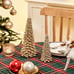 Gold Christmas Tree Figurines, 2Pcs Resin Glitter Christmas Tree for Tabletop