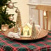 Gold Christmas Tree Figurines, 2Pcs Resin Glitter Christmas Tree for Tabletop
