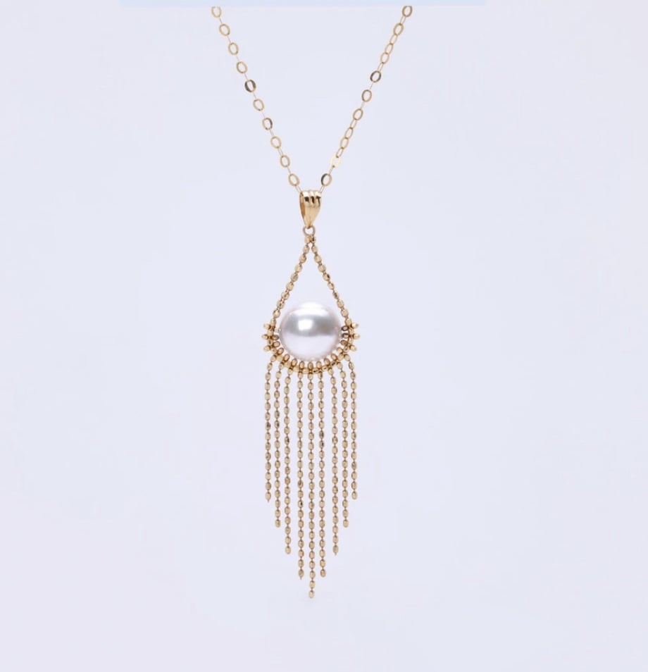 Pearl Necklace 18k solid gold