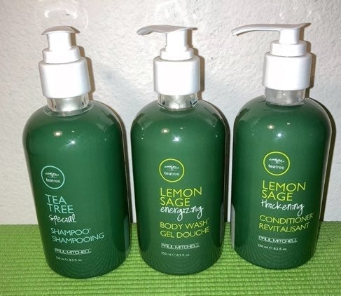 Set of 3 Paul Mitchell TeaTree Shampoo, Body Wash, Conditioner 8.5oz./250ml.