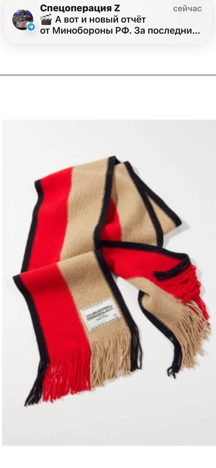 Theopen project wool blend striped scarf